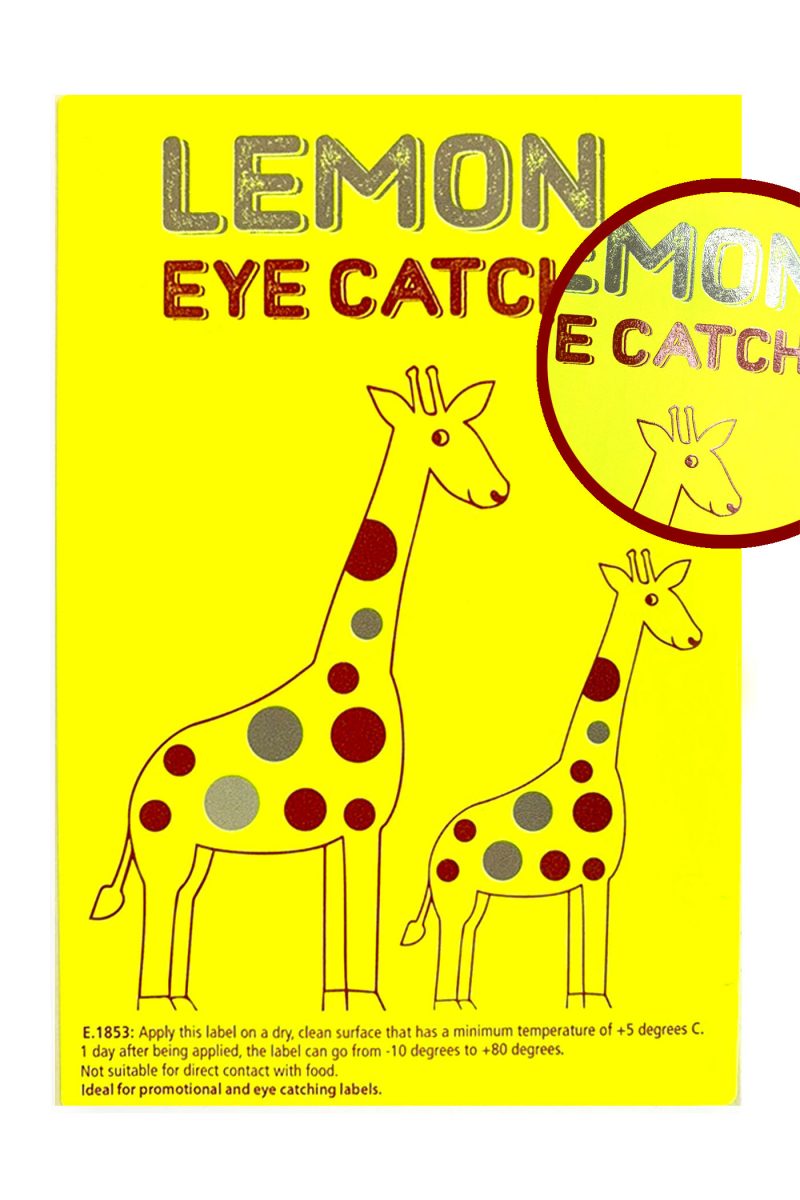 Label eye catchies lemon