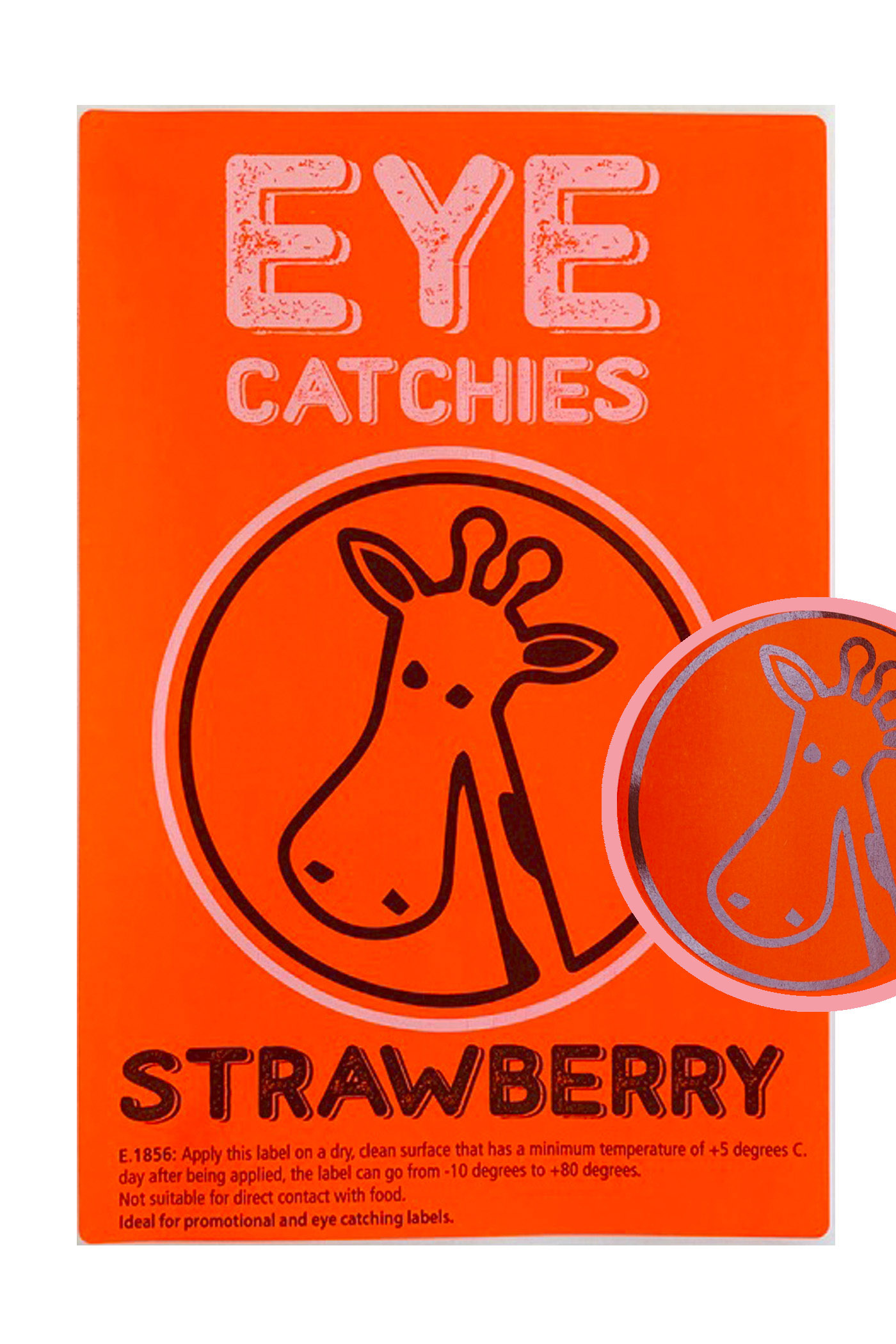Label eye catchies strawberry