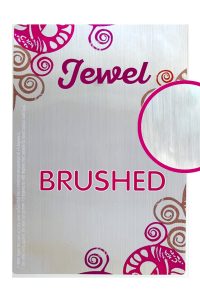 Label jewel brushed