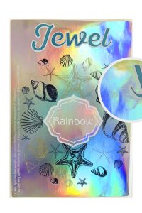 Label jewel rainbow