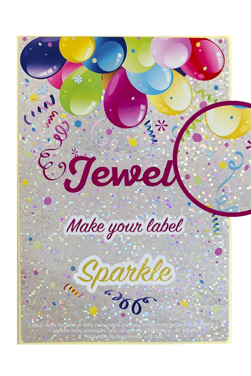 Label jewel sparkle
