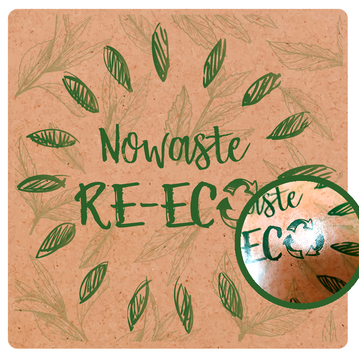 No waste re-eco recyclable label